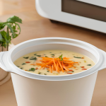 Microwaving soup is a convenient way to enjoy a warm meal, especially when time is short. The ideal container for this task is specifically designed for microwave use, incorporating a vent to release steam and prevent messy overflows. Containers with vents also help to maintain the integrity of the soup’s texture and taste by allowing for proper heat circulation. These soup containers come in various materials, such as BPA-free plastic or glass, and often feature a lid with a vent that can be opened before heating. For those who value efficiency and cleanliness in the kitchen, a microwave soup container with a vent is an essential tool for a quick, no-fuss meal. Benefits Of Microwave Soup Containers Warm soup is a comfort on cold days, and now, with a microwave soup container with a vent, it's easier to enjoy. These containers are made to heat soup quickly and safely in a microwave. They also keep the soup hot for longer. The vent on the lid lets steam out, which stops the soup from spilling over. This post explores how these containers make cooking and saving time easier. Convenience In Cooking Using a microwave soup container with a vent offers many benefits: Easy to use: Just fill, heat, and eat all from the same container. No mess: The vent prevents spills and splatters in the microwave. Keeps food hot: Insulated designs keep your soup warm for longer. Safe handling: Many containers have cool-touch areas for safe removal. Dishwasher safe: Easy to clean without the hassle of hand-washing. These containers also come in various sizes to fit different needs. Whether you want a small cup of soup or a large bowl, there's a size for you. They are also made from materials that are safe for food. This means they don't let harmful chemicals into your soup. Time-saving Features These microwave soup containers are designed to save time in the kitchen: Quick heating: The vent allows for faster and more even heating. Multi-use: You can use them for storage, heating, and eating. Less cleanup: No need for extra dishes means less washing up. Portability: They are perfect for taking to work or school. Freezer safe: Store soup in the freezer for later use. With these containers, you can enjoy a hot meal without spending much time cooking. They are also great for meal planning. You can make soup ahead, store it, and then heat it when you're ready to eat. This makes managing meals throughout the week much simpler. Key Features To Look For A microwave soup container with a vent is a handy tool for any kitchen. These containers keep your soup safe in the microwave. The vent helps steam escape. This means no more soup explosions. Let's explore the best features of these containers. Material Choices Choosing the right material for a soup container is crucial. Plastic containers are common. They must be BPA-free for safety. Glass containers are another option. They are heavier but don't hold stains or odors. Below is a table comparing both materials: Material Type Pros Cons Plastic Lightweight, cheap Can warp over time Glass Stain-resistant, odor-free Heavier, can break For kids, silicone containers can be a good choice. They are soft and won't break. Always check if the material can go in the microwave. This keeps your food and family safe. Ventilation Design The vent in your soup container is very important. A good vent will let steam out but keep soup in. Look for adjustable vents. They let you control the steam. This means your soup warms up just right. Some vents have a lock feature. It keeps the lid secure when you carry your soup. Vents should be easy to clean to avoid bacteria. Here are some bullet points about vents: Adjustable vents are best. Vents must be easy to open and close. Look for easy-to-clean vents. A lock feature is a nice bonus. Remember, the right vent makes a big difference. It keeps your soup hot and ready to eat. Safety Considerations Microwave soup containers with vents are popular kitchen items. They make heating soup easy and safe. Users should know about their safety features. This blog discusses heat resistance and BPA-free options. These features help prevent accidents in the kitchen. Understanding them ensures you choose the right container. Heat Resistance Choosing a soup container that can handle high temperatures is vital. Heat resistance means the container won't melt or warp in the microwave. Look for products that can withstand temperatures above boiling point. This ensures the container stays safe and intact. Not all containers are the same. Some might not be safe for very hot foods. Here are key points to consider: Material: High-quality plastics or glass are often heat resistant. Maximum Temperature: Check the label for the highest safe temperature. Usage Tips: Follow the manufacturer's instructions for the best results. Let's look at a comparison of common materials: Material Max Temp (°F) Notes Plastic 160-210 Suitable for brief heating Glass Up to 450 Best for longer heating Silicone Up to 500 Flexible and durable Bpa-free Options BPA-free containers are important for health. BPA stands for bisphenol A. It is a chemical found in many plastics. BPA can seep into food. This is not good for our bodies. So, BPA-free containers are a safer choice. They help protect your family from harmful chemicals. Here are some tips for choosing BPA-free containers: Check Labels: Look for the BPA-free logo on the product. Material: Glass and stainless steel are naturally BPA-free. Certifications: Trust products certified by health organizations. Remember to avoid old or scratched containers. They can release more BPA. Always replace containers that show signs of wear. Here is a list of safe materials: Material BPA-Free Notes Plastic #1, #2, #4, #5 Yes Commonly safe for food use Glass Yes Always a safe choice Stainless Steel Yes Durable and long-lasting Popular Brands And Models Everyone loves a hot bowl of soup. But, heating soup in a microwave can be tricky. Spills and splatters make a mess. A Microwave Soup Container With Vent is the solution. It keeps your microwave clean. Many brands offer great models. Let's explore some popular ones. Top Sellers Finding the best Microwave Soup Container With Vent might seem hard. Yet, some brands stand out. They make containers that are safe, easy to use, and durable. Here are a few top sellers: Tupperware - Known for quality and durability. Pyrex - Offers glass options that are easy to clean. Sistema - Features unique vent designs for steam release. OXO - Provides containers with secure lids and ergonomic designs. These brands have proven to be favorites among consumers. They offer containers in various sizes. Whether you have a small or large appetite, there's a size for you. Remember, choosing a container with a vent is key. It allows steam to escape, preventing messy spills. User Reviews People love sharing their thoughts on products they use. Microwave Soup Containers With Vents are no exception. Users often highlight a few common points: Convenience - Users love the ease of use. Simply fill, vent, and microwave. Cleanliness - These containers keep microwaves clean from splatters. Durability - High-quality materials make these containers last long. Design - Containers with ergonomic designs get extra points for ease of handling. Choosing a container based on user reviews can be very helpful. It ensures you get a product that has been tested and loved. Pay close attention to comments about the vent system. It's the key feature for a mess-free experience. Also, look for reviews about container size. You want to make sure it fits your appetite and microwave. How To Use Effectively Many people enjoy hot soup, especially when it's easy to make. A Microwave Soup Container With Vent makes this simple. Learning to use it right is important. This guide will help you get the best from your container. Preparation Tips Using a Microwave Soup Container With Vent needs a few steps. Here's how to do it: Always check the container's lid. It should be loose for steam to escape. Fill the container only up to the mark. This stops spills. Stir the soup before and halfway through heating. This helps it cook evenly. Use microwave-safe gloves when taking the container out. It will be hot. Remember, not all soups heat the same. Thick soups might need more time. Cleaning Guidelines Keeping your container clean ensures it lasts longer. Follow these steps: Rinse the container right after use. This stops stains and smells. Use warm, soapy water for washing. A soft sponge is best to avoid scratches. If there are hard stains, fill the container with warm water. Add a little baking soda. Let it sit for a few hours, then wash. Always dry the container completely before storing. This keeps away mold. Remember, some containers are dishwasher safe. Check yours to be sure. Credit: www.amazon.com Common Mistakes To Avoid Warming up soup in a microwave can be quick and easy. But some simple mistakes can cause big problems. A microwave soup container with a vent is a great tool. Yet, you must use it right to avoid spills and messes. This guide will help you learn what not to do. Overfilling Filling your soup container to the top seems like a good idea. You get to enjoy more soup, right? Wrong. This can cause a few issues: Soup can spill when it bubbles up. The lid might not close properly if there's too much soup. It can cause uneven heating, with some parts too hot and others cold. Here's a simple table to help you fill your container: Container Size Max Fill Level Small (1-2 cups) Leave 1 inch Medium (3-4 cups) Leave 1.5 inches Large (5+ cups) Leave 2 inches Remember, leaving space at the top is key. It helps to avoid spills and ensures even heating. Ignoring Ventilation Your microwave soup container's vent is super important. It lets steam escape. This keeps the lid on and prevents messes. Here's why you should never cover the vent: A blocked vent can cause pressure build-up. This might lead to the lid popping off. Your microwave could become messy. So, always check the vent is open before you start heating. Follow these steps: Fill the container, but not too much. Secure the lid on the container. Open the vent. This is often a small tab or dial on top. Set the microwave to the right time. Don't guess. After heating, let it sit for a minute. Then open with care. This way, your soup heats up nicely. And your microwave stays clean. Always keep the vent in mind! Creative Soup Recipes Everyone loves a warm bowl of soup. It is comfort food for the soul. But, sometimes making it can be a chore. That's where the Microwave Soup Container With Vent comes in. It makes cooking soups easy and mess-free. Plus, you can get creative with your recipes. Let's dive into some tasty and healthy soup ideas that you can whip up in no time. Healthy Options Eating right is important for our bodies. Soups can be a big part of that. They can be full of vitamins and low in calories. Here are some ideas for making soups that are both delicious and good for you: Broccoli and Cheddar Soup: This is a classic. Use low-fat cheese to cut calories. Lentil Soup: Lentils are packed with protein. Add some carrots and tomatoes for extra flavor. Chicken Quinoa Soup: Quinoa is a superfood. It gives you energy and is tasty too. These soups are not only yummy but also keep you full. They are perfect for lunch or dinner. And, they're easy to make in your microwave soup container. Just chop, drop, and cook! Quick Fixes We all have busy days. Sometimes there is no time to cook. But, you can still enjoy a hot soup in minutes. Here are some quick recipes that are simple and fast: Tomato Basil Soup: Blend canned tomatoes with fresh basil. Heat it up for a quick treat. Chicken Noodle Soup: Use pre-cooked chicken and noodles. Add broth and veggies. It's ready in a flash. Miso Soup: Miso paste, tofu, and seaweed can be mixed with hot water. It's both fast and comforting. These soups save time and still taste great. They are perfect for a quick lunch or when you need a warm meal in a hurry. Your microwave soup container is your best friend for these speedy soups. Credit: www.ebay.com Future Trends In Soup Containers The modern kitchen is all about convenience and health. A Microwave Soup Container With Vent is a perfect example of this trend. These containers make it easy to heat soup without any mess. Plus, they help keep the food's nutrients locked in. They are part of a bigger movement towards smarter and greener kitchen tools. Let’s dive into what makes these containers the future of soup enjoyment. Smart Features The latest Microwave Soup Containers come packed with clever tricks. Here's what they offer: Heat-Resistant Handles: No more burns when taking your soup out of the microwave. Built-In Vents: These let steam out and prevent spills. Say goodbye to messy clean-ups. Temperature Control: Some containers can even tell you when your soup is just right. Locking Lids: These keep your meal safe if you are on the move. These features are not just cool. They make your life easier and keep your food tasty. With a simple press or a click, you control everything. Easy, safe, and smart - that's the way to go! Sustainable Materials Being kind to Earth is just as important as smart design. Here's what companies are using: Material Benefits Bamboo Fiber Strong and biodegradable. A great plastic alternative. Recycled Plastic Reduces waste. Gives a second life to used plastic. Silicone Long-lasting and safe for both microwave and dishwasher. Stainless Steel 100% recyclable. It also keeps your soup hot for longer. These materials are not just for the planet. They are also good for your health. No harmful chemicals like in some plastics. They are tough, too, so you save money over time. Good for you, your wallet, and the Earth! Credit: www.sistemaplastics.com Frequently Asked Questions Is A Microwave Soup Container With Vent Leak-proof? Microwave soup containers with vents are designed to be leak-proof. They securely hold liquids without spillage. The vent allows steam to escape, preventing pressure build-up. Always check the product specifications for leak-proof guarantees before purchasing. Can You Reheat Soup Directly In These Containers? Yes, you can directly reheat soup in these containers. They are specifically designed for microwave use. Ensure the vent is open during reheating to allow steam to escape. This prevents splattering and ensures even heating of the soup. How To Clean A Microwave Soup Container With Vent? Cleaning is straightforward. Most are dishwasher safe on the top rack. For manual cleaning, use warm soapy water. Ensure the vent is also cleaned to remove any residue. Rinse thoroughly before the next use. Are These Containers Bpa-free? Many microwave soup containers with vents are BPA-free. Manufacturers often highlight this feature for health-conscious consumers. Always check the product description or packaging to confirm if it's BPA-free. Conclusion Exploring the best microwave soup containers with vents has been enlightening. These innovative kitchen aids ensure your soups warm evenly, minus the splatter. They offer convenience, safety, and simplicity. Remember to consider durability and ease of cleaning as you choose. Happy microwaving and enjoy your steaming bowl of comfort!