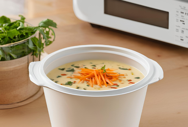 Microwaving soup is a convenient way to enjoy a warm meal, especially when time is short. The ideal container for this task is specifically designed for microwave use, incorporating a vent to release steam and prevent messy overflows. Containers with vents also help to maintain the integrity of the soup’s texture and taste by allowing for proper heat circulation. These soup containers come in various materials, such as BPA-free plastic or glass, and often feature a lid with a vent that can be opened before heating. For those who value efficiency and cleanliness in the kitchen, a microwave soup container with a vent is an essential tool for a quick, no-fuss meal. Benefits Of Microwave Soup Containers Warm soup is a comfort on cold days, and now, with a microwave soup container with a vent, it's easier to enjoy. These containers are made to heat soup quickly and safely in a microwave. They also keep the soup hot for longer. The vent on the lid lets steam out, which stops the soup from spilling over. This post explores how these containers make cooking and saving time easier. Convenience In Cooking Using a microwave soup container with a vent offers many benefits: Easy to use: Just fill, heat, and eat all from the same container. No mess: The vent prevents spills and splatters in the microwave. Keeps food hot: Insulated designs keep your soup warm for longer. Safe handling: Many containers have cool-touch areas for safe removal. Dishwasher safe: Easy to clean without the hassle of hand-washing. These containers also come in various sizes to fit different needs. Whether you want a small cup of soup or a large bowl, there's a size for you. They are also made from materials that are safe for food. This means they don't let harmful chemicals into your soup. Time-saving Features These microwave soup containers are designed to save time in the kitchen: Quick heating: The vent allows for faster and more even heating. Multi-use: You can use them for storage, heating, and eating. Less cleanup: No need for extra dishes means less washing up. Portability: They are perfect for taking to work or school. Freezer safe: Store soup in the freezer for later use. With these containers, you can enjoy a hot meal without spending much time cooking. They are also great for meal planning. You can make soup ahead, store it, and then heat it when you're ready to eat. This makes managing meals throughout the week much simpler. Key Features To Look For A microwave soup container with a vent is a handy tool for any kitchen. These containers keep your soup safe in the microwave. The vent helps steam escape. This means no more soup explosions. Let's explore the best features of these containers. Material Choices Choosing the right material for a soup container is crucial. Plastic containers are common. They must be BPA-free for safety. Glass containers are another option. They are heavier but don't hold stains or odors. Below is a table comparing both materials: Material Type Pros Cons Plastic Lightweight, cheap Can warp over time Glass Stain-resistant, odor-free Heavier, can break For kids, silicone containers can be a good choice. They are soft and won't break. Always check if the material can go in the microwave. This keeps your food and family safe. Ventilation Design The vent in your soup container is very important. A good vent will let steam out but keep soup in. Look for adjustable vents. They let you control the steam. This means your soup warms up just right. Some vents have a lock feature. It keeps the lid secure when you carry your soup. Vents should be easy to clean to avoid bacteria. Here are some bullet points about vents: Adjustable vents are best. Vents must be easy to open and close. Look for easy-to-clean vents. A lock feature is a nice bonus. Remember, the right vent makes a big difference. It keeps your soup hot and ready to eat. Safety Considerations Microwave soup containers with vents are popular kitchen items. They make heating soup easy and safe. Users should know about their safety features. This blog discusses heat resistance and BPA-free options. These features help prevent accidents in the kitchen. Understanding them ensures you choose the right container. Heat Resistance Choosing a soup container that can handle high temperatures is vital. Heat resistance means the container won't melt or warp in the microwave. Look for products that can withstand temperatures above boiling point. This ensures the container stays safe and intact. Not all containers are the same. Some might not be safe for very hot foods. Here are key points to consider: Material: High-quality plastics or glass are often heat resistant. Maximum Temperature: Check the label for the highest safe temperature. Usage Tips: Follow the manufacturer's instructions for the best results. Let's look at a comparison of common materials: Material Max Temp (°F) Notes Plastic 160-210 Suitable for brief heating Glass Up to 450 Best for longer heating Silicone Up to 500 Flexible and durable Bpa-free Options BPA-free containers are important for health. BPA stands for bisphenol A. It is a chemical found in many plastics. BPA can seep into food. This is not good for our bodies. So, BPA-free containers are a safer choice. They help protect your family from harmful chemicals. Here are some tips for choosing BPA-free containers: Check Labels: Look for the BPA-free logo on the product. Material: Glass and stainless steel are naturally BPA-free. Certifications: Trust products certified by health organizations. Remember to avoid old or scratched containers. They can release more BPA. Always replace containers that show signs of wear. Here is a list of safe materials: Material BPA-Free Notes Plastic #1, #2, #4, #5 Yes Commonly safe for food use Glass Yes Always a safe choice Stainless Steel Yes Durable and long-lasting Popular Brands And Models Everyone loves a hot bowl of soup. But, heating soup in a microwave can be tricky. Spills and splatters make a mess. A Microwave Soup Container With Vent is the solution. It keeps your microwave clean. Many brands offer great models. Let's explore some popular ones. Top Sellers Finding the best Microwave Soup Container With Vent might seem hard. Yet, some brands stand out. They make containers that are safe, easy to use, and durable. Here are a few top sellers: Tupperware - Known for quality and durability. Pyrex - Offers glass options that are easy to clean. Sistema - Features unique vent designs for steam release. OXO - Provides containers with secure lids and ergonomic designs. These brands have proven to be favorites among consumers. They offer containers in various sizes. Whether you have a small or large appetite, there's a size for you. Remember, choosing a container with a vent is key. It allows steam to escape, preventing messy spills. User Reviews People love sharing their thoughts on products they use. Microwave Soup Containers With Vents are no exception. Users often highlight a few common points: Convenience - Users love the ease of use. Simply fill, vent, and microwave. Cleanliness - These containers keep microwaves clean from splatters. Durability - High-quality materials make these containers last long. Design - Containers with ergonomic designs get extra points for ease of handling. Choosing a container based on user reviews can be very helpful. It ensures you get a product that has been tested and loved. Pay close attention to comments about the vent system. It's the key feature for a mess-free experience. Also, look for reviews about container size. You want to make sure it fits your appetite and microwave. How To Use Effectively Many people enjoy hot soup, especially when it's easy to make. A Microwave Soup Container With Vent makes this simple. Learning to use it right is important. This guide will help you get the best from your container. Preparation Tips Using a Microwave Soup Container With Vent needs a few steps. Here's how to do it: Always check the container's lid. It should be loose for steam to escape. Fill the container only up to the mark. This stops spills. Stir the soup before and halfway through heating. This helps it cook evenly. Use microwave-safe gloves when taking the container out. It will be hot. Remember, not all soups heat the same. Thick soups might need more time. Cleaning Guidelines Keeping your container clean ensures it lasts longer. Follow these steps: Rinse the container right after use. This stops stains and smells. Use warm, soapy water for washing. A soft sponge is best to avoid scratches. If there are hard stains, fill the container with warm water. Add a little baking soda. Let it sit for a few hours, then wash. Always dry the container completely before storing. This keeps away mold. Remember, some containers are dishwasher safe. Check yours to be sure. Credit: www.amazon.com Common Mistakes To Avoid Warming up soup in a microwave can be quick and easy. But some simple mistakes can cause big problems. A microwave soup container with a vent is a great tool. Yet, you must use it right to avoid spills and messes. This guide will help you learn what not to do. Overfilling Filling your soup container to the top seems like a good idea. You get to enjoy more soup, right? Wrong. This can cause a few issues: Soup can spill when it bubbles up. The lid might not close properly if there's too much soup. It can cause uneven heating, with some parts too hot and others cold. Here's a simple table to help you fill your container: Container Size Max Fill Level Small (1-2 cups) Leave 1 inch Medium (3-4 cups) Leave 1.5 inches Large (5+ cups) Leave 2 inches Remember, leaving space at the top is key. It helps to avoid spills and ensures even heating. Ignoring Ventilation Your microwave soup container's vent is super important. It lets steam escape. This keeps the lid on and prevents messes. Here's why you should never cover the vent: A blocked vent can cause pressure build-up. This might lead to the lid popping off. Your microwave could become messy. So, always check the vent is open before you start heating. Follow these steps: Fill the container, but not too much. Secure the lid on the container. Open the vent. This is often a small tab or dial on top. Set the microwave to the right time. Don't guess. After heating, let it sit for a minute. Then open with care. This way, your soup heats up nicely. And your microwave stays clean. Always keep the vent in mind! Creative Soup Recipes Everyone loves a warm bowl of soup. It is comfort food for the soul. But, sometimes making it can be a chore. That's where the Microwave Soup Container With Vent comes in. It makes cooking soups easy and mess-free. Plus, you can get creative with your recipes. Let's dive into some tasty and healthy soup ideas that you can whip up in no time. Healthy Options Eating right is important for our bodies. Soups can be a big part of that. They can be full of vitamins and low in calories. Here are some ideas for making soups that are both delicious and good for you: Broccoli and Cheddar Soup: This is a classic. Use low-fat cheese to cut calories. Lentil Soup: Lentils are packed with protein. Add some carrots and tomatoes for extra flavor. Chicken Quinoa Soup: Quinoa is a superfood. It gives you energy and is tasty too. These soups are not only yummy but also keep you full. They are perfect for lunch or dinner. And, they're easy to make in your microwave soup container. Just chop, drop, and cook! Quick Fixes We all have busy days. Sometimes there is no time to cook. But, you can still enjoy a hot soup in minutes. Here are some quick recipes that are simple and fast: Tomato Basil Soup: Blend canned tomatoes with fresh basil. Heat it up for a quick treat. Chicken Noodle Soup: Use pre-cooked chicken and noodles. Add broth and veggies. It's ready in a flash. Miso Soup: Miso paste, tofu, and seaweed can be mixed with hot water. It's both fast and comforting. These soups save time and still taste great. They are perfect for a quick lunch or when you need a warm meal in a hurry. Your microwave soup container is your best friend for these speedy soups. Credit: www.ebay.com Future Trends In Soup Containers The modern kitchen is all about convenience and health. A Microwave Soup Container With Vent is a perfect example of this trend. These containers make it easy to heat soup without any mess. Plus, they help keep the food's nutrients locked in. They are part of a bigger movement towards smarter and greener kitchen tools. Let’s dive into what makes these containers the future of soup enjoyment. Smart Features The latest Microwave Soup Containers come packed with clever tricks. Here's what they offer: Heat-Resistant Handles: No more burns when taking your soup out of the microwave. Built-In Vents: These let steam out and prevent spills. Say goodbye to messy clean-ups. Temperature Control: Some containers can even tell you when your soup is just right. Locking Lids: These keep your meal safe if you are on the move. These features are not just cool. They make your life easier and keep your food tasty. With a simple press or a click, you control everything. Easy, safe, and smart - that's the way to go! Sustainable Materials Being kind to Earth is just as important as smart design. Here's what companies are using: Material Benefits Bamboo Fiber Strong and biodegradable. A great plastic alternative. Recycled Plastic Reduces waste. Gives a second life to used plastic. Silicone Long-lasting and safe for both microwave and dishwasher. Stainless Steel 100% recyclable. It also keeps your soup hot for longer. These materials are not just for the planet. They are also good for your health. No harmful chemicals like in some plastics. They are tough, too, so you save money over time. Good for you, your wallet, and the Earth! Credit: www.sistemaplastics.com Frequently Asked Questions Is A Microwave Soup Container With Vent Leak-proof? Microwave soup containers with vents are designed to be leak-proof. They securely hold liquids without spillage. The vent allows steam to escape, preventing pressure build-up. Always check the product specifications for leak-proof guarantees before purchasing. Can You Reheat Soup Directly In These Containers? Yes, you can directly reheat soup in these containers. They are specifically designed for microwave use. Ensure the vent is open during reheating to allow steam to escape. This prevents splattering and ensures even heating of the soup. How To Clean A Microwave Soup Container With Vent? Cleaning is straightforward. Most are dishwasher safe on the top rack. For manual cleaning, use warm soapy water. Ensure the vent is also cleaned to remove any residue. Rinse thoroughly before the next use. Are These Containers Bpa-free? Many microwave soup containers with vents are BPA-free. Manufacturers often highlight this feature for health-conscious consumers. Always check the product description or packaging to confirm if it's BPA-free. Conclusion Exploring the best microwave soup containers with vents has been enlightening. These innovative kitchen aids ensure your soups warm evenly, minus the splatter. They offer convenience, safety, and simplicity. Remember to consider durability and ease of cleaning as you choose. Happy microwaving and enjoy your steaming bowl of comfort!