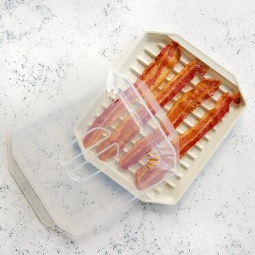 Microwave Bacon Tray With Lid: Crisp Results Every Time!