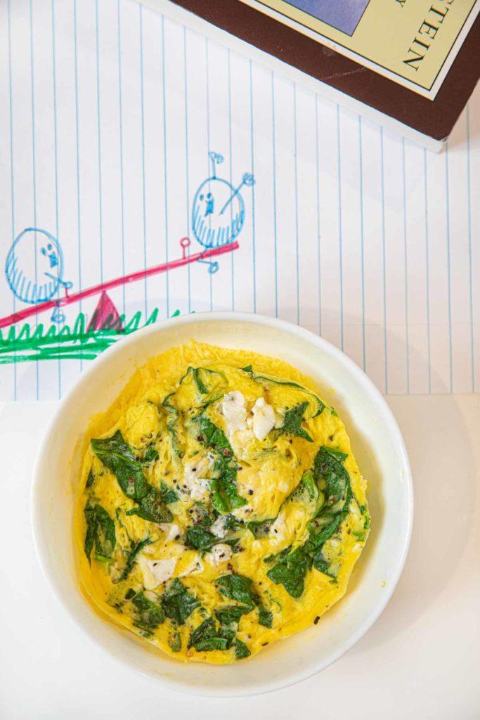 Microwave Spinach And Cheese Omelet: Quick & Healthy Breakfast