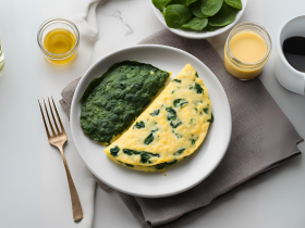 Microwave Spinach And Cheese Omelet: Quick & Healthy Breakfast