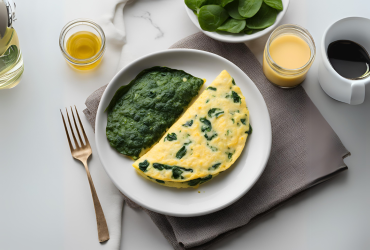 Microwave Spinach And Cheese Omelet: Quick & Healthy Breakfast