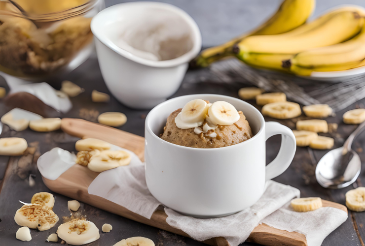 Microwave Banana Bread Mug Cake: Quick Indulgence!